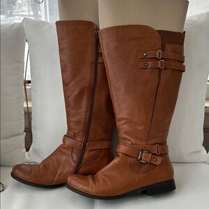 Naturalizer leather size 11 wide calf boots